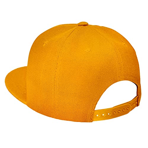 Image of Falari Classic Snapback Hat Cap Hip Hop Style Flat Bill Blank Solid Color Adjustable Size