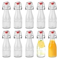 Nuangoo 10 Stück 150ml mit Bügelverschluss, Glasflaschen zum Befüllen,Kleine Flaschen zum Befüllen,Wiederverwendbare Flaschen zum Selbstbefüllen, für Saft, Öl & Essig