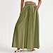 Kenhansion Women's High Waisted Wide-Leg Pants Summer Casual Palazzo Pant Flowy Lounge Boho Beach Long Trousers with Pockets (Army Green,Medium)