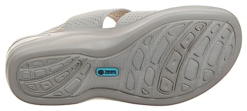 BZees Women's Double Up Wedge Sandal Heeled4