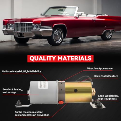 Image of Convertible Top Hydraulic Lift Motor Pump for Impala Eldorado Caprice | Fit 1965-1970 Buick Cadillac Chevy Oldsmobile Pontiac Models, Restores smooth soft top operation for classic car rebuilds