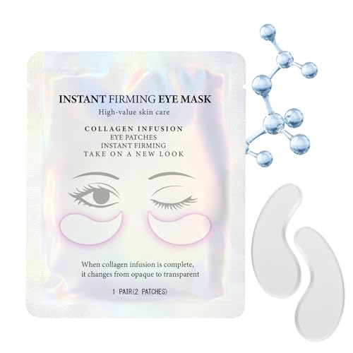 CEMSAZORL Instant Firm Under Eye Patches, Collagen Peptide Firming Under Eye Mask for Puffy Eyes and Dark Circles Treatment, Wrinkles Filler Improve Fine Lines Skin Care for Women Men, 10 pair