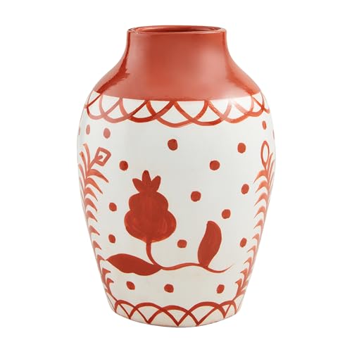 Mud Pie Medium Hand Painted Vase; 9 3/4" x 5"