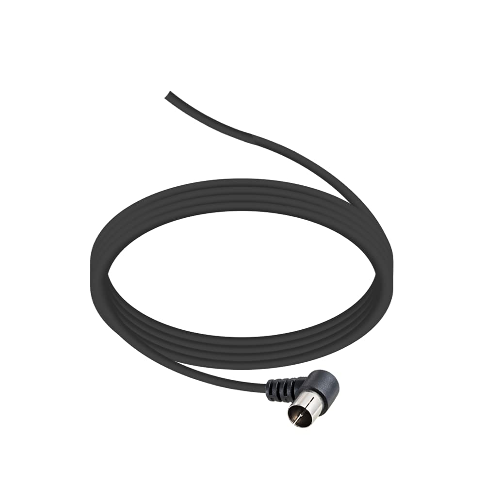Antenne FM Intérieure Noire - Gain 3 DBi - Câble 1,5m - Pour Autoradio, Ampli Home, Récepteur Stéréo