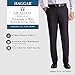 J.M. Haggar Men's Sharkskin Superflex Waist Straight Fit Dress Pant, Blue, 36W x 30L