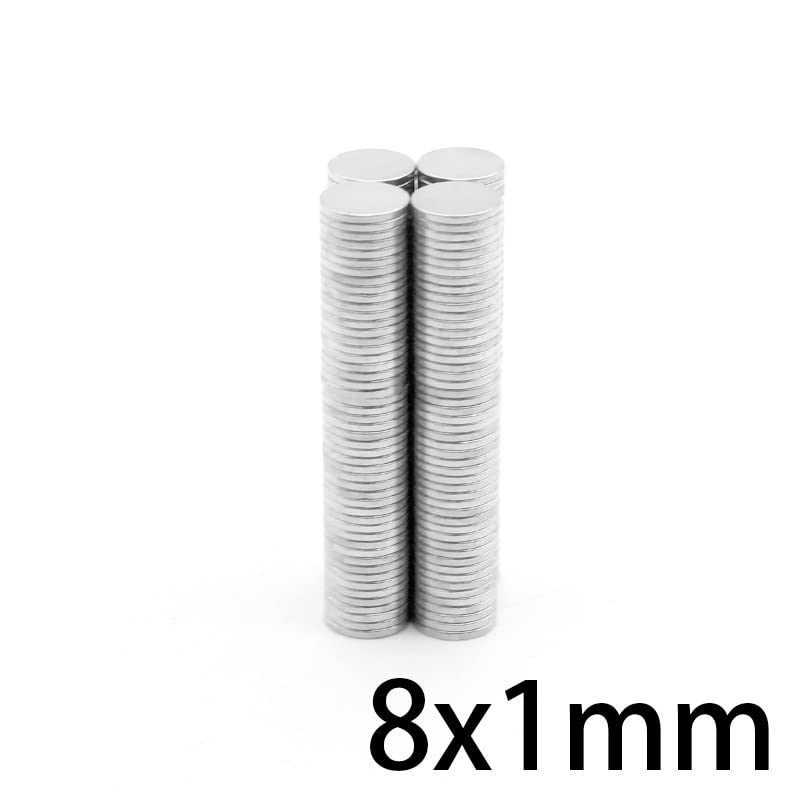 50/100/200/500/1000PCS 8x1 mm Round Magnetic Permanent Rare Earth Neodymium Disc 8x1mm 8 * 1 mm Magnet(200PCS)