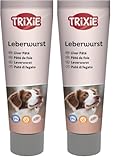 TRIXIE Hundeleckerli Premio Hunde-Leberwurst 110g - Premium Leckerlis für Hunde glutenfrei - ohne Getreide & Zucker, schmackhafte Belohnung für Training & Zuhause - 3176 (Packung mit 2)