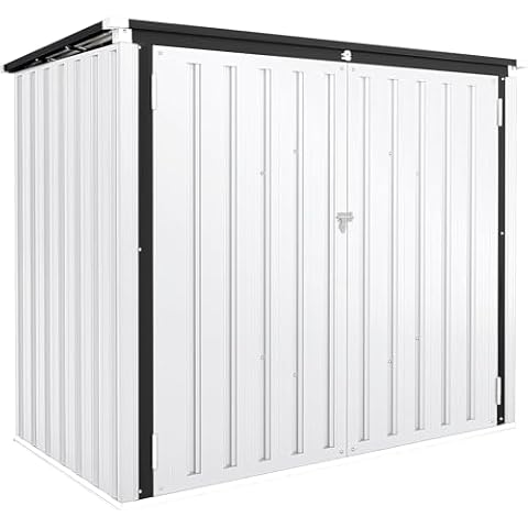 U-MAX Metal Garden Storage Box with Double Door Cover