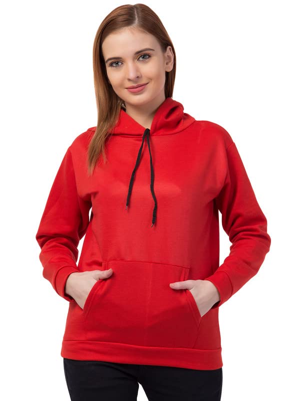Image of Women's Fleece Plain Hoodie