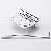 Swhmc Fender Mustang Tremolo Bridge Set - Nickel-Plated Zinc Alloy Tailpiece for Mustang Guitar (Silver, with 6 Knobs)
