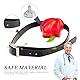 BDSMJOY Neu BDSM Silikon Ball Gag Zungenfixierung Knebel Mund Extrem,mit Satin Augenmaske SM Augenbinde,Einstellbar Ballknebel Mundknebel SM für Frauen,Fetisch Sklavin Bondageset Fessel Set (Rot)