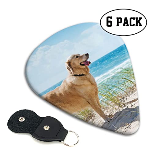ASDTEHCY Lot de 6 médiators en celluloïd, Golden Retriever, fins, moyens et lourds pour guitares acoustiques… - Les Beatles, Paul McCartney, John Lennon, RIngo Starr, George Harrison ASDTEHCY Lot de 6 médiators en celluloïd, Golden Retriever, fins, moyens et lourds pour guitares acoustiques… – Image 5