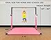 MARFULA 4FT Gymnastic Bar with Mat Set Gymnastics Horizontal Bar Gymnastics Kip Bar Pink Bar for Kids Home Use