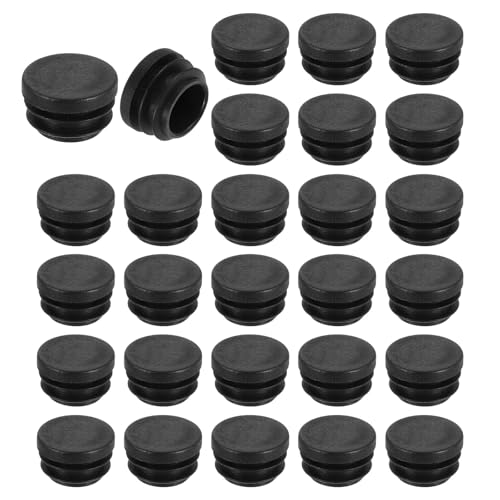 uxcell Round Plastic Plug,22mm(0.87") OD Furniture Leg Pipe Insert 48Pcs