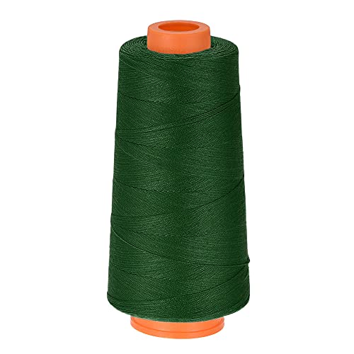 Hilo de poliéster uxcell 1000 yardas 20S/3 hilo multiusos para costura manual y a máquina, verde oscuro miniatura 1