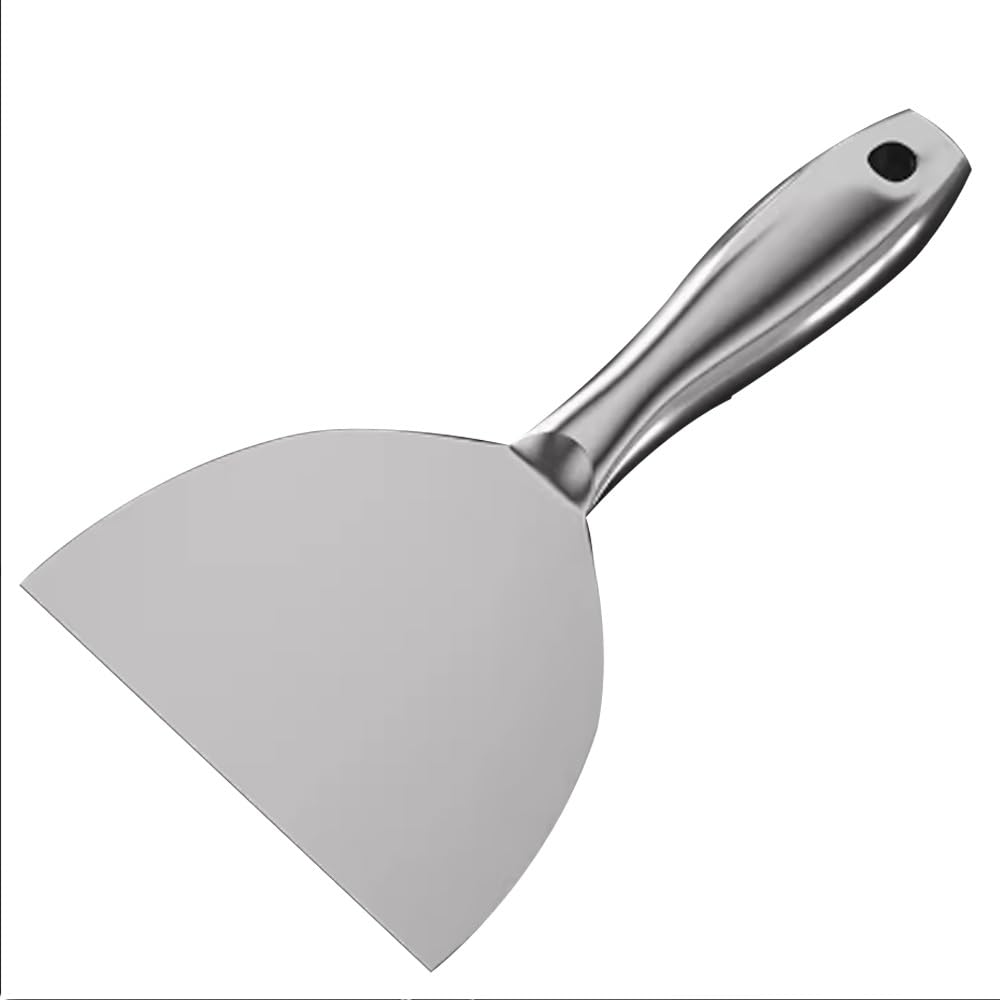CQCQC 1PC Stainless Steel Integral Molding Filling Knife Stainless Filling Knives Putty Drywall Joint Knife Putty Knife Filler Knife for Walls Wallpaper Scraper(6")