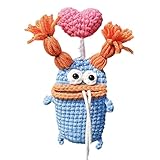 [Domezen] 車のキー保護カバー ソーセージ口毛糸のマスコット キーケース モンスター キーホルダー 小物入れ 鍵 収納 かぎ針編み ホルダー キーフォブポーチ 車両キーホルダー