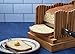 Bamboo Bread Slicer for Homemade Bread Loaf – Wooden Bread Cutting Board with Crumble Holder – Foldable, Adjustable and Compact Loaf Cutter – Thin or Thick Slices