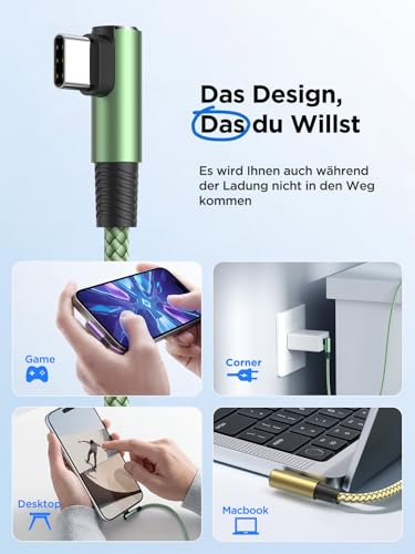 USB C Kabel, USB C auf USB C Kabel [2M/3Pack] USB Typ C Kabel Usbc to Usbc Handy Ladekabel USB C Schnellladekabel für Samsung Galaxy S23 S22 S24 S25, USB C Ladekabel für iPhone 17 15 16 Pro Max/Plus