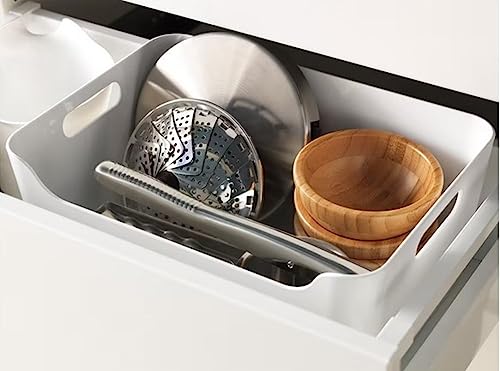 Ikea Variera Convenient Kitchen Open Storage Box, High Gloss White (1, 13 1/4 X 9 1/2 X 5 3/4 Inches) #TOP2