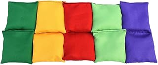 jojofuny 10Pcs Bean Bags for Tossing, Toss Carnival Cornhole, Nylon Bean Bags, Family Adults Outdoor Yard Games Bean Bag Toss Carnival Toy Bean Bag Toss Game