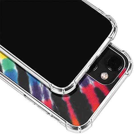 Skinit Clear Phone Case Compatible with iPhone 13 - Officially Licensed Liquid Blue Tie Dye - Rainbow Design