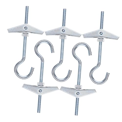 FUNOMOCYA Drywall Anchors and Screws Set Heavy Duty Wall Hooks Carbon Steel Toggle Bolts