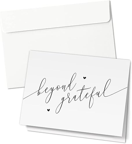 Miniatura 8 de Tarjetas de agradecimiento con sobres 25 tarjetas de agradecimiento premarcadas para una manera simple pero elegante de expresar tu gratitud por