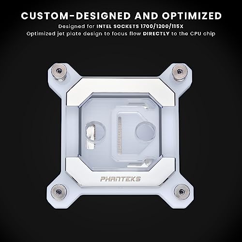 Waterblock CPU Phanteks C370I blanc avec eclairage ARGB performant - 3