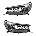 Pair Of Car Styling Car Headlight Assembly Compatible With Toyota Vigo Hilux 2016-Up LED Head Lamp Car Tuning Light Parts Plug And Play(LED)