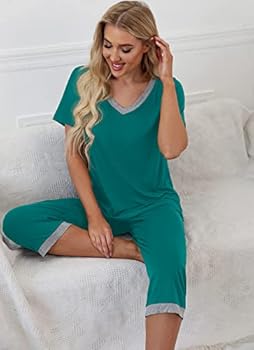 Tenderness dames pyjama met drie kwart broek gestreept