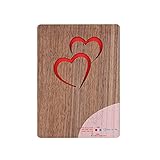 KuDiff Wood Card with DIY Recordable Music Greeting Cards for I Love You Anniversary Card | Happy Valentines Day Card | Wooden for Her, Wife, Husband | Birthday Greeting Cards