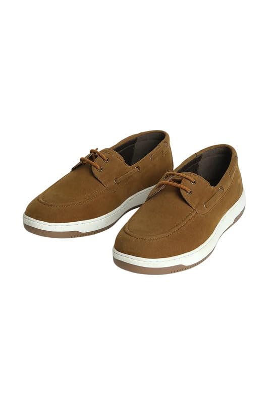 Image of SNITCH Men Casual Shoes | Solid Pattern Boat Shoes | Premium Vegan Leather & TPR Outsole | Lightweight Everyday Casual Boat Shoes for Men