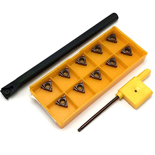 Tool Part for SNR0008K11 SNR0010K11 SNR0012M11 SNR0013N11 SNR0016Q11 Thread Tool Holder with 10PCS MMT11IR AG60 Thread Tools - (Angle: SNR0008K11 / Shank Diameter: MMT11IR AG60 VP15TF)