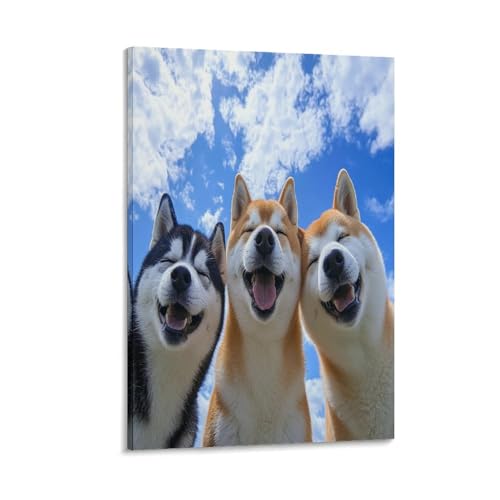 Chien Akita poster mural decoration interieure peinture affiche salon 30x45
