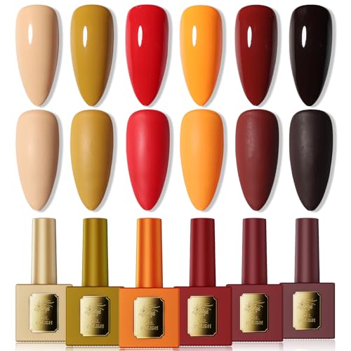 Set de 6 esmaltes en gel 12ml colores cálidos miniatura 1