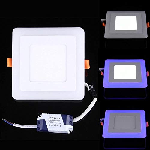 Lumières panneau intégré LED carrées blanc et vert pour un éclairage de salon