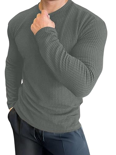 Image of Noble Monk Men's Round Neck T Shirt |Full Sleeves |Solid Pattern | Casual T-Shirt for Men