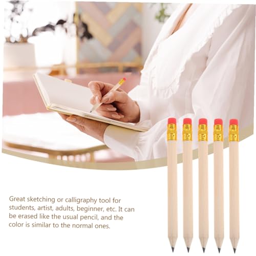 50 lápices de madera con borrador rojo Golf para dibujo miniatura 3