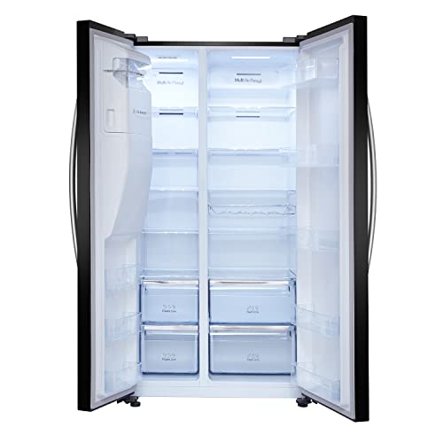 Hisense RS694N4IBF Freestanding Side-by-side Door American Fridge Freezer 562L 91 × 178.6 × 74.3 cm (W×H×D), Black, Varnished Door 6 Hisense RS694N4IBF Freestanding Side-by-side Door American Fridge Freezer 562L 91 × 178.6 × 74.3 cm (W×H×D), Black, Varnished Door 5