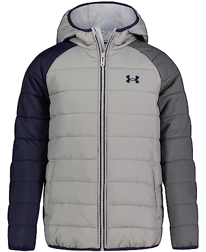 Image of Under Armour Boys' Tuckerman Hooded Puffer Jacket, Windproof & Water Repellent
