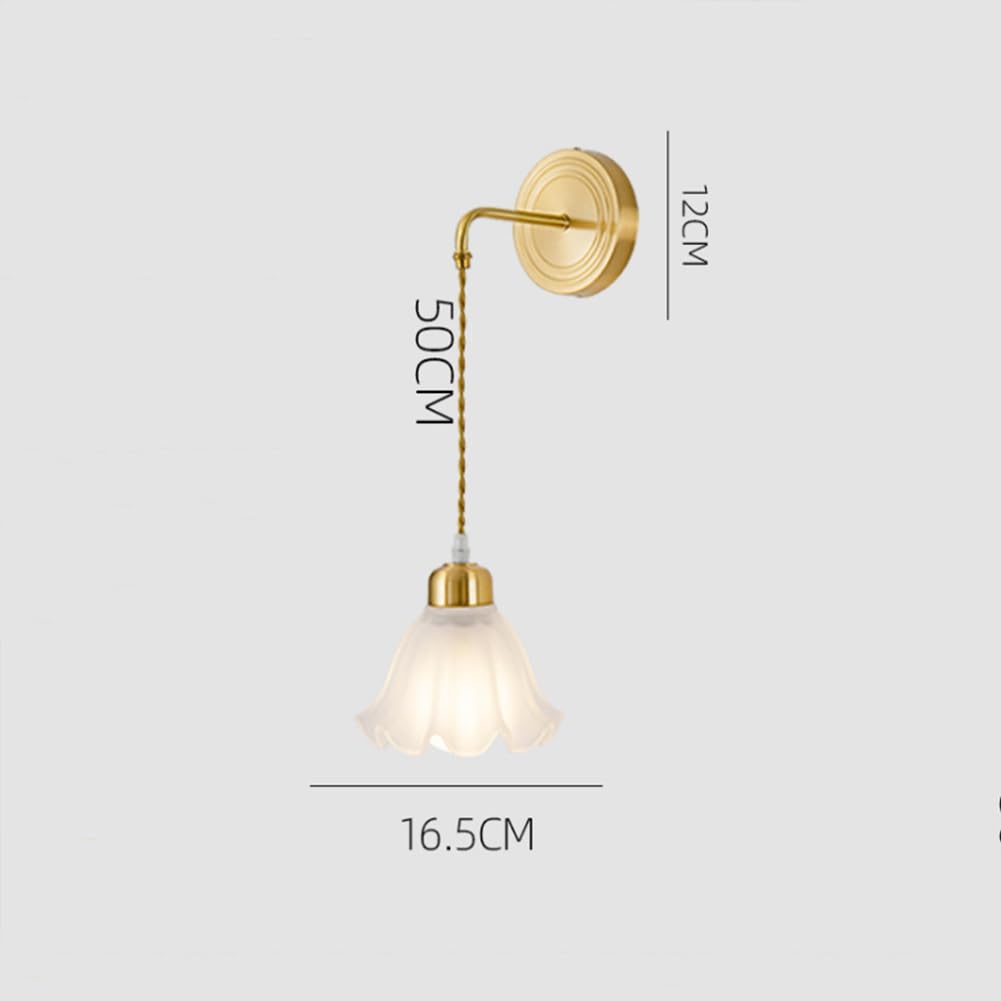 Applique Murale Interieur 9W LED 3000K Blanc Chaud Laiton Lampe Murale Moderne Eclairage Décoration Lumière Luminaire Mural Pour Chambre Bureau Salon Escalier Couloir Hôtel Bar, Doré