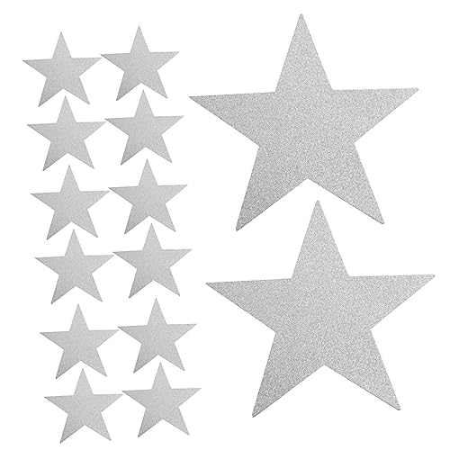 Angoily 20 Piezas De Papel Recortado A Mano Con Forma De Estrella De Cinco Puntas Para Paredes Caballete Aula Papel De Exhibición Papel Para Pintar Póster De Boletín Papel Tapiz
