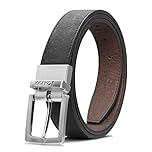 Corkor Vegan Leather Belt Cork Reversible | 1 1/8 Inch (30 mm) Wide Brown Black Color Xtra Large Size