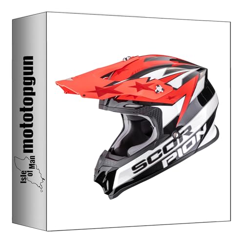 Casque Scorpion VX-16 Evo Air Patriot taille M noir rouge blanc pour moto tout-terrain enduro