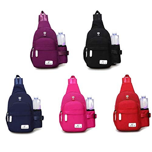 Homens Mulheres Nylon Crossbody Bag Outdoor Camping ombro Peito Ciclo Sling Bag diário de viagem de