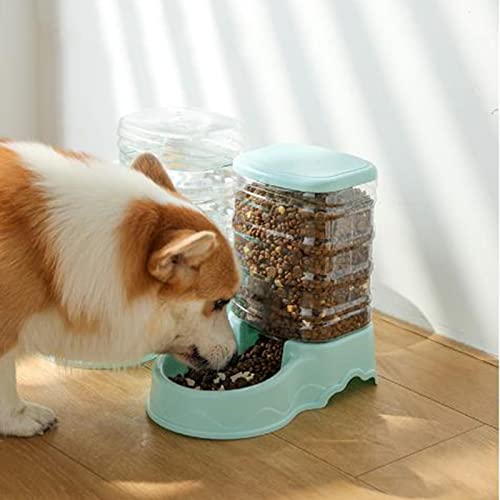 Ylsafet 3.5L Small Medium Pets Automatic Food Feeder And Waterer Set, Transparent Colorful Automatic Pet Feeder, Travel Supply Feeder And Water Dispenser For Dogs Cats Pets Animals (Color : I) #TOP6
