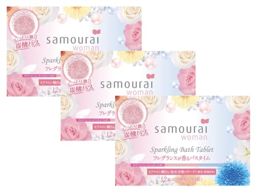 (3箱まとめ買い)サ ム ライウーマン スパークリング バスタブレット 炭酸入浴料12錠(3種類×各4錠)3箱セット