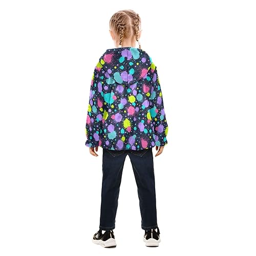 Paint Splatter Texture Boys Fleece Hoody Jacket Zip Up Coat Warm Fall Winter Plush Jacket Long Sleeve Outerwear4