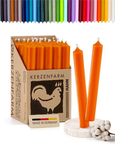 Stabkerzen 10 Stück, 18cm x 2,2cm, Premium Qualität - Deutsche...